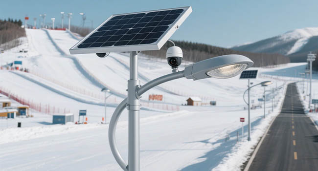Solar street light with sensor